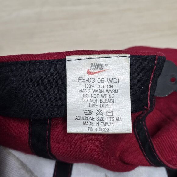 Vintage Nike Swoosh Logo Hat Swoosh Snap Back Red White Big Logo - Picture 7 of 7